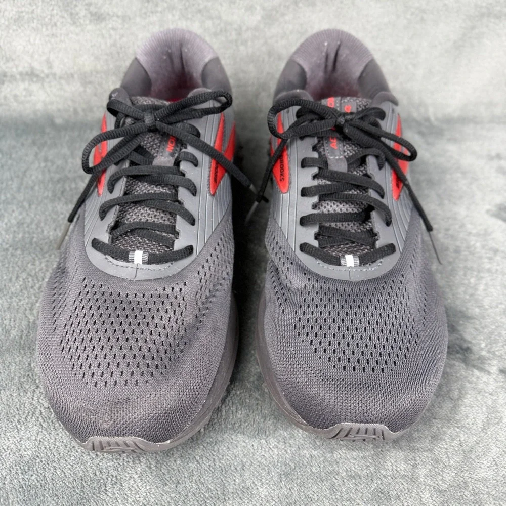Brooks Glycerin 19 Gray Red Running Athletic Shoes‎ Sneakers Wide